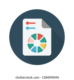 report vector flat color icon 