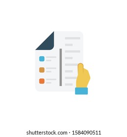 report vector flat color icon 