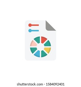 report vector flat color icon 