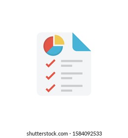 report vector flat color icon 