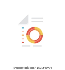 report vector flat color icon 