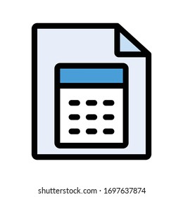 report vector flat color icon 