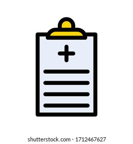 icono de color plano vectorial de informe 