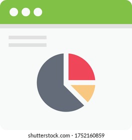 icono de color plano vector de informe 