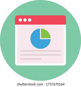 report vector flat color icon