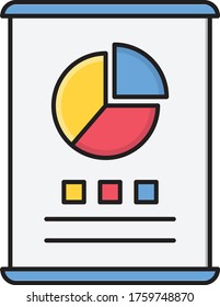 icono de color plano vector de informe 