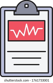 icono de color plano vector de informe 