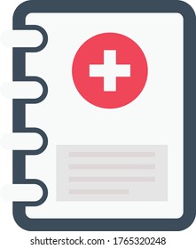 report vector flat color icon