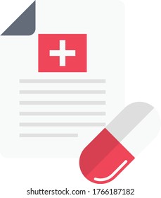 icono de color plano vector de informe