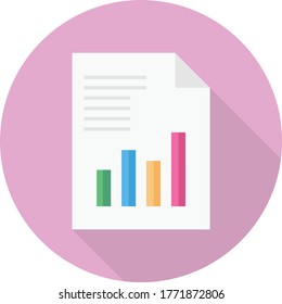 icono de color plano vector de informe 