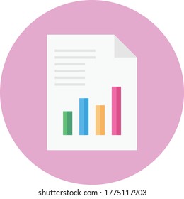 report vector flat color icon 