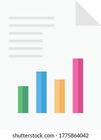 report vector flat color icon 
