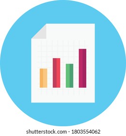 report vector flat color icon