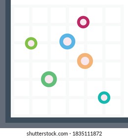 report vector flat color icon 