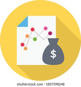 report vector flat color icon 
