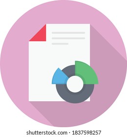 report vector flat color icon 