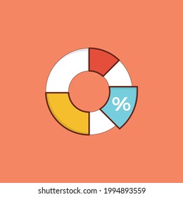 report vector flat colour icon