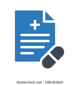 report vector glyph color icon  