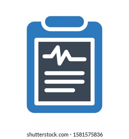 report vector glyph color icon 