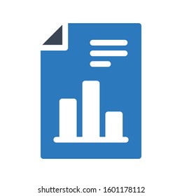 report vector glyph color icon 