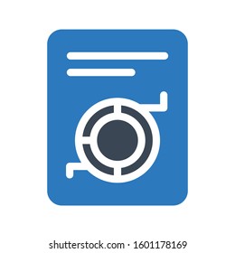 report vector glyph color icon 