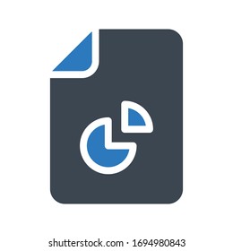report vector glyph color icon 
