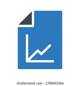 report vector glyph color icon 