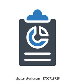 icono de color de glifo vectorial de informe 
