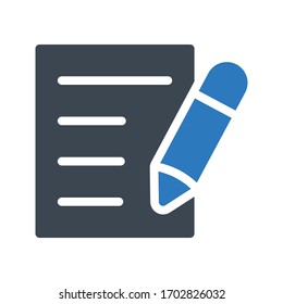 report vector glyph color icon 