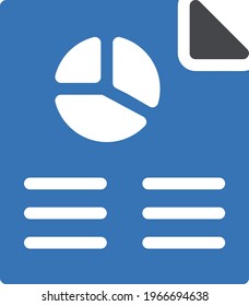 report vector glyph color icon