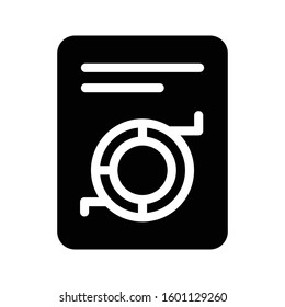 report vector glyph flat icon 