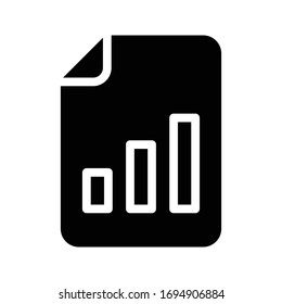 icono plano de glifo vector de informe 