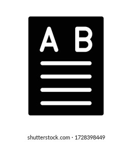 report vector glyph flat icon 