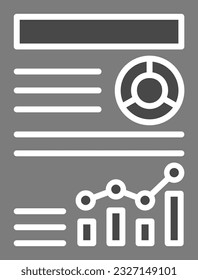 Report vector icon. Can be used for printing, mobile and web applications.
