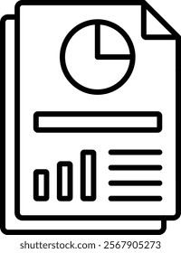 Report vector icon. Can be used for printing, mobile and web applications.