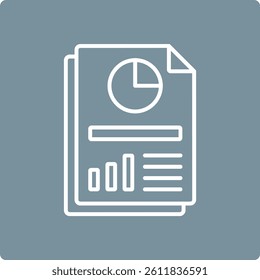 Report vector icon. Can be used for printing, mobile and web applications.