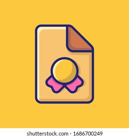 Report Vector Icon Illustration. Flat Cartoon Style Suitable For Web Landing Page, Banner, Sticker, Background.