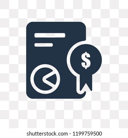 Report vector icon isolated on transparent background, Report transparency concept can be used web and mobile