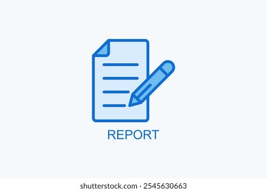 Report Vector Icon Or Logo Illustration