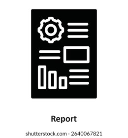 Report Vector Icon which can easily modify or edit
