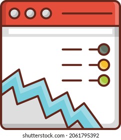 Vektorgrafik auf transparentem Hintergrund berichten. Symbole in Premium-Qualität. Vector Line Flaches Farbsymbol für Konzept und Grafikdesign.