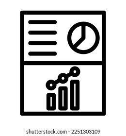 Report Vector Line Icon Design