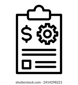 Report Vector Line Icon Design