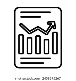 Report Vector Line Icon Design