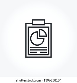 Report vector out line icon