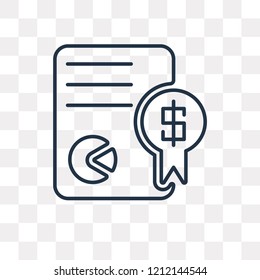 Report vector outline icon isolated on transparent background, high quality linear Report transparency concept can be used web and mobile