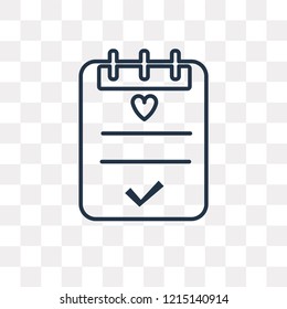 Report vector outline icon isolated on transparent background, high quality linear Report transparency concept can be used web and mobile