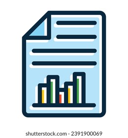 Report Vector Thick Line Filled Dark Colors Icons For Personal And Commercial Use.
