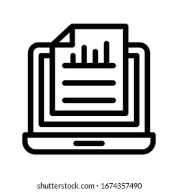 report vector thin line icon 