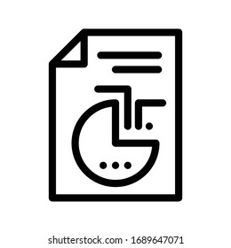 icono de línea delgada del vector de informe 